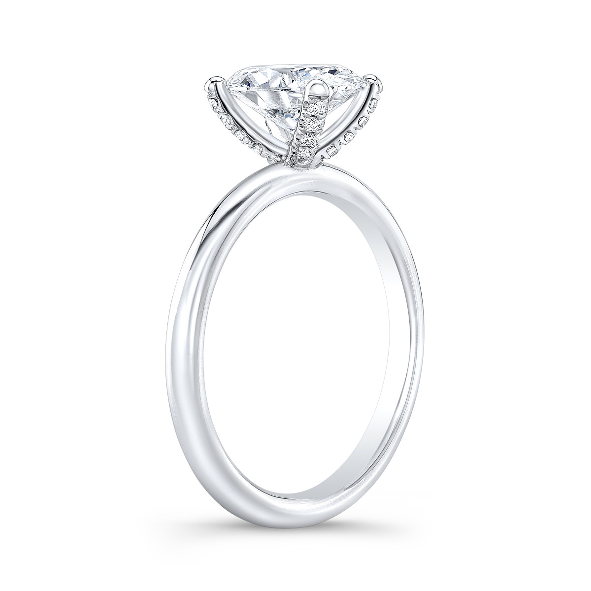 Solitaire Diamond Prongs Engagement Ring