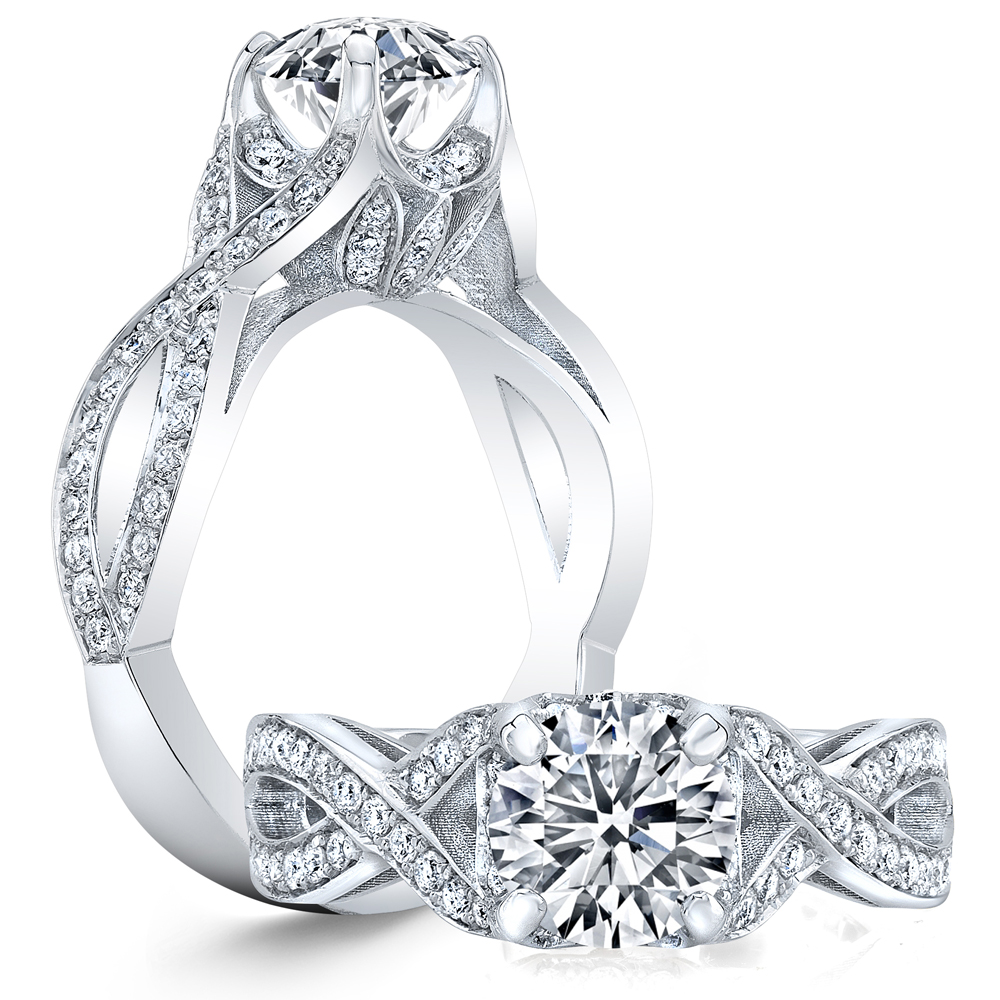 Pave twist diamond ring Clearance