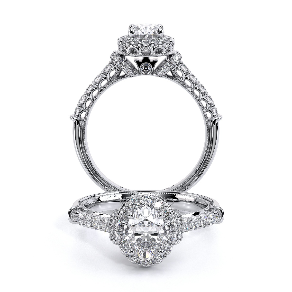 Verragio Renaissance Diamond Engagement Ring - White gold