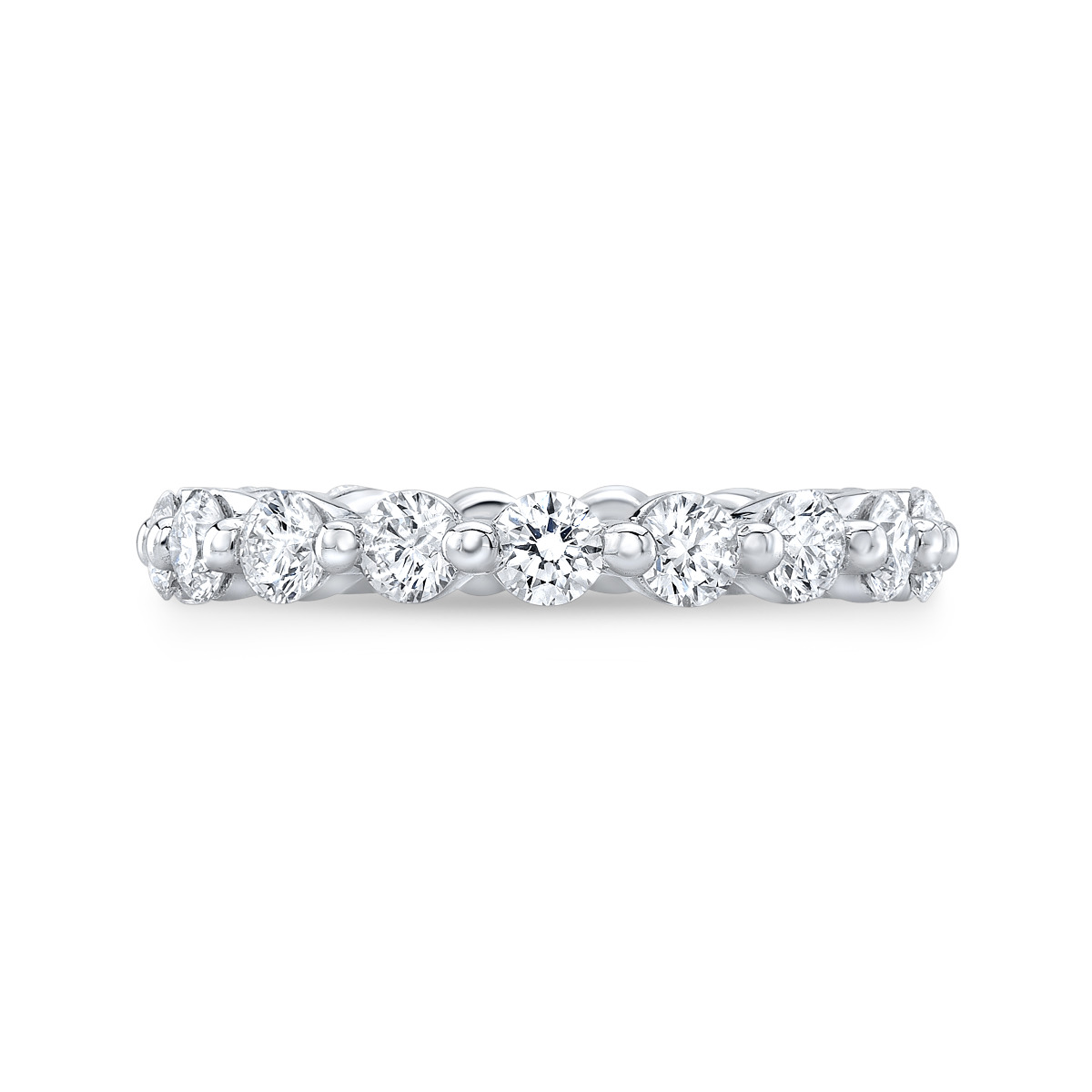 Diamond Eternity Ring - Floating Design With Single Prings