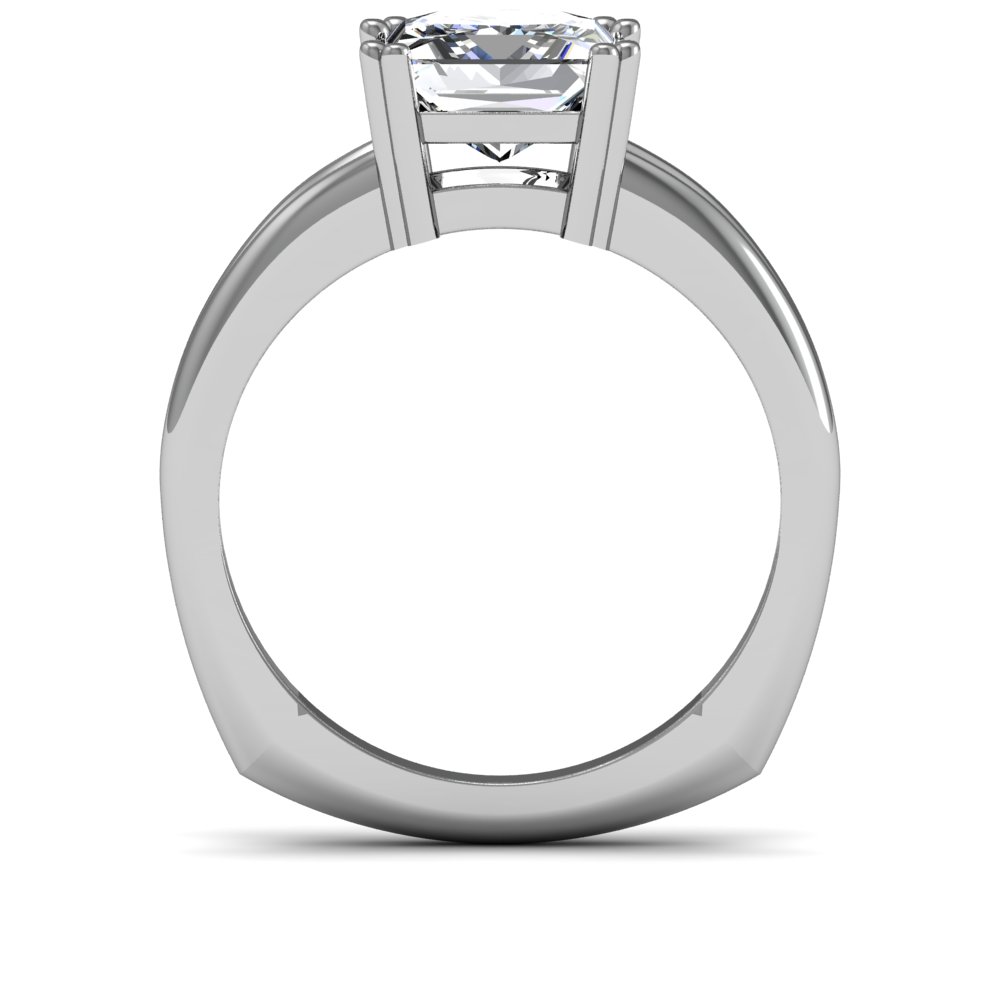 2mm Round Split Shank Classic Solitaire Natural Diamond Engagement Ring