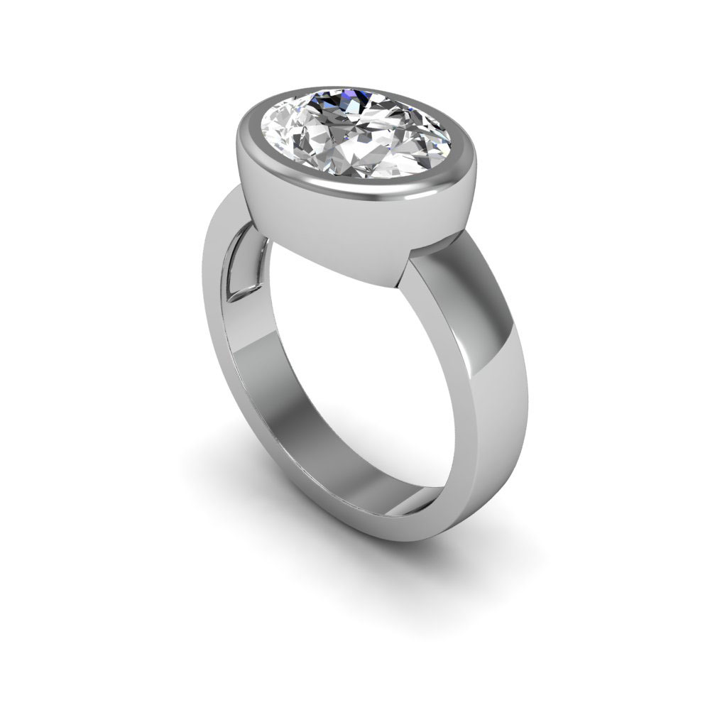 Superior ring med blå topas ædelsten og diamanter i 24kt forgyldt
