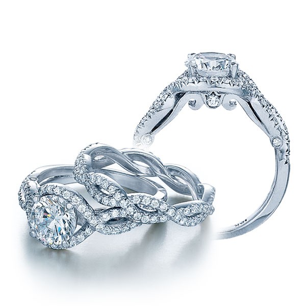 Infinity Verragio Pave Side Profile Diamond Bridal Set