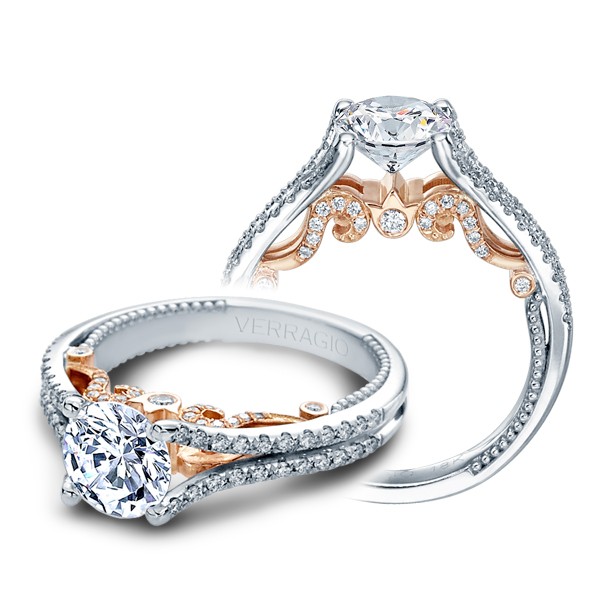 Channel set Verragio Insignia Natural Diamond Engagement Ring