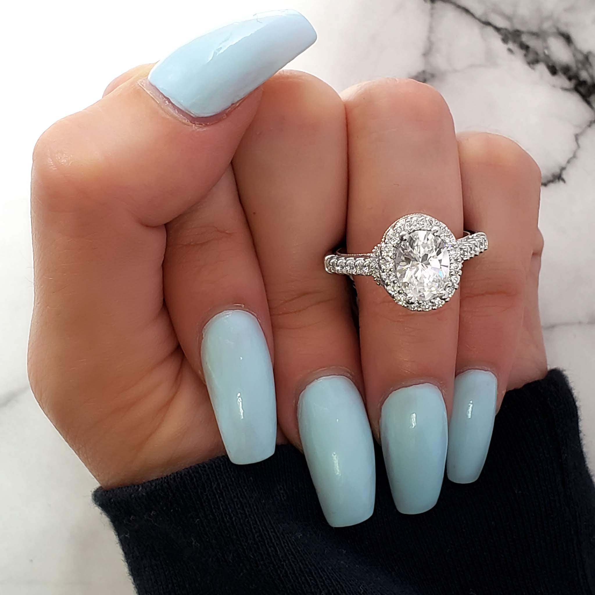 Oval Verragio Renaissance Diamond Engagement Ring